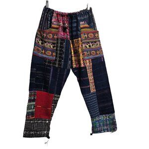 Guatemalan Boho Multicolor Multipattern Unisex Artsy Pants Woven Embroidery Uniq